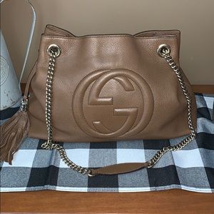 Gucci Brown Leather Shoulder Bag